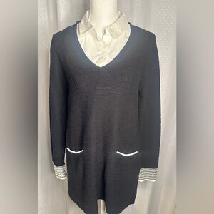 Nic+Zoe V-Neck Sweater Size M